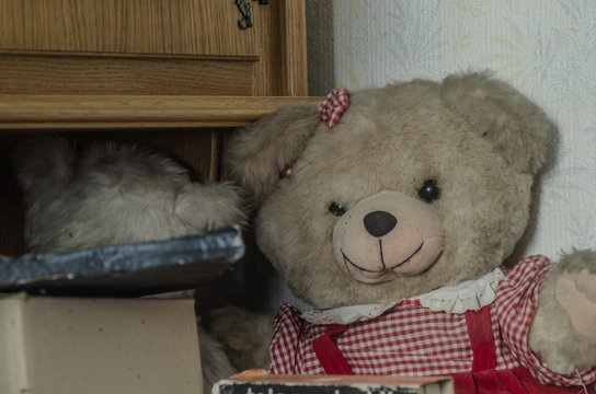 teddybaer mit kariertem hemd