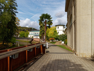 .Kurpark und Regentenbau im Staatsbad Bad Kissingen, Unterfranken, Franken, Bayern, Deutschland.