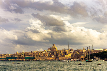 Fototapeta premium Panorama Valletta Skyline Malta