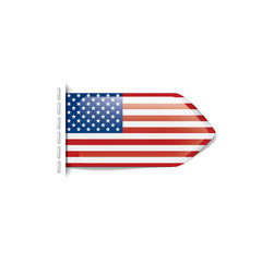 USA flag, vector illustration on a white background
