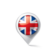 United Kingdom flag, vector illustration on a white background