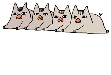 シンプルな猪（いのしし・イノシシ）の亥年用イラスト年賀状