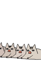 シンプルな猪（いのしし・イノシシ）の亥年用イラスト年賀状