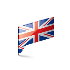 Fototapeta premium United Kingdom flag, vector illustration on a white background