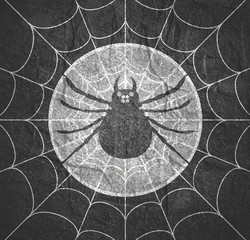 Cobweb background. Spiderweb for Halloween design. Spider web elements, spooky, scary, horror halloween decor. Hanging spider