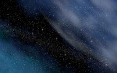 Fototapeta premium Colorful and beautiful space background. Outer space. Starry outer space texture. Templates, blue background. 3D illustration