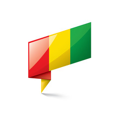 Fototapeta premium guinea flag, vector illustration on a white background