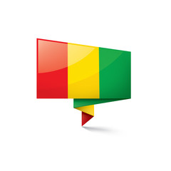 guinea flag, vector illustration on a white background