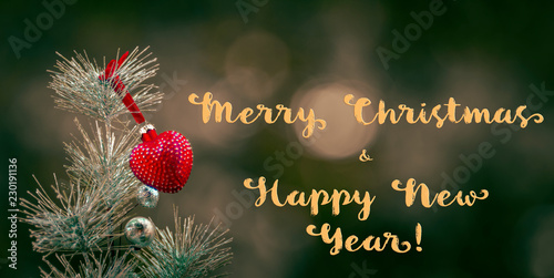 &quot;Merry Christmas and Happy NewYear, Greeting Card&quot; Stockfotos und lizenzfreie Bilder auf Fotolia