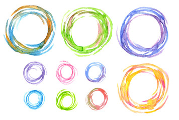 watercolor circle