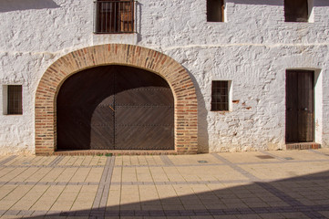 Hexagonal bullring in Almaden, Spain