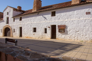 Hexagonal bullring in Almaden, Spain