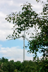 Close-up of a wind turbine