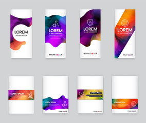 Big Set of Visual identity with letter elements polygonal style Letterhead and mesh smooth design style brochure cover template mockups for business with Fictitious names
