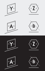 Big Set of Minimal Geometric Lined Template for Hipster Identity in Vector