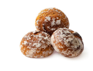 Honey cakes isolated on white background