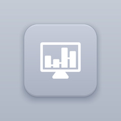 Trade, presentation growth button, best vector