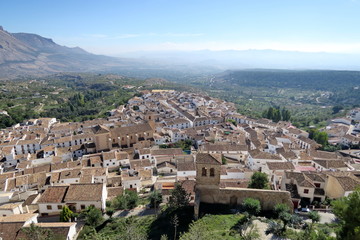 Fototapeta na wymiar Paysage de Velez-Blanco, vue aérienne