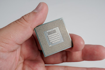 processor chip. PGA IC chip