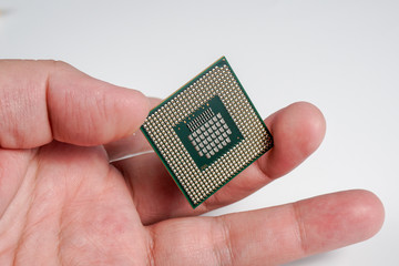 processor chip. PGA IC chip