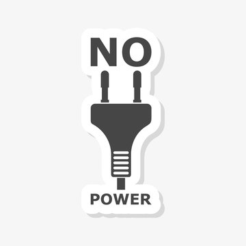 No Power sticker