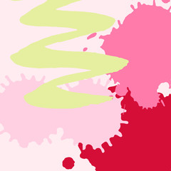 illustration. Background of multi-colored blots of ink