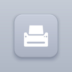 Printer, printout button, best vector