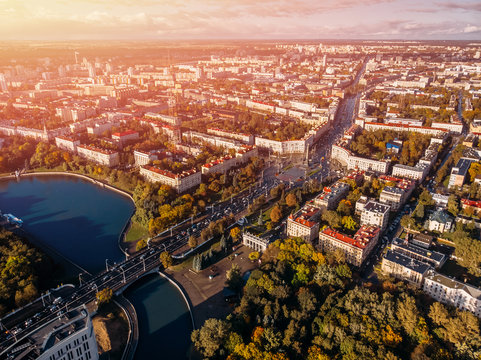 Panorama Of Minsk City Belarus