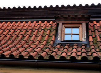 Tiled roof and small window