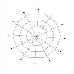 Simple vector of a spider web.