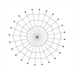 Simple vector of a spider web.