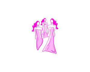 Obraz na płótnie Canvas Women fashion logo design template