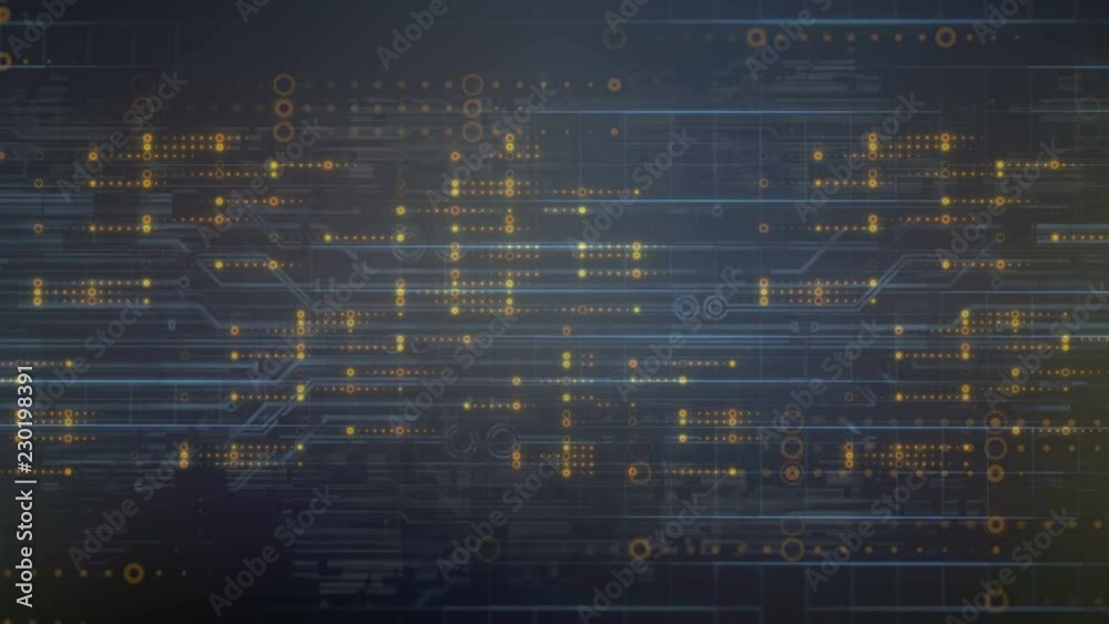Aufkleber Computer generated high tech digital technology animation. 3d rendering background. 4K, Ultra HD resolution.