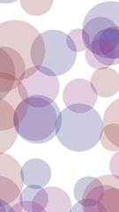 Multicolored translucent circles on a white background. Vertical image orientation. 3D illustration