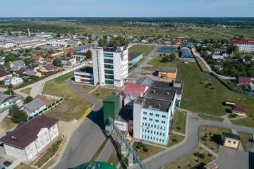 Obraz premium The territory of an industrial plant. View from above