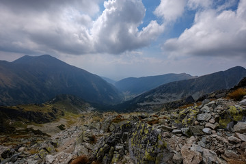 mountain panorama from top of Banikov peak in Slovakian Tatra mountains