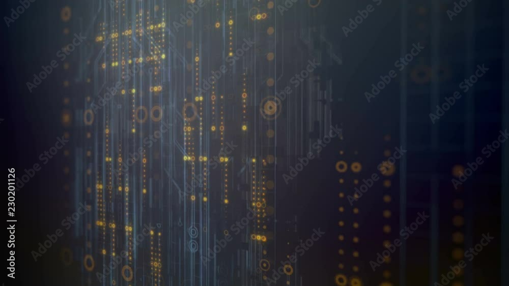 Aufkleber computer generated high tech digital technology animation. 3d rendering background. 4k, ultra hd res