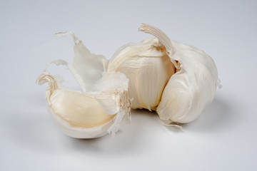 garlic isolated white background
