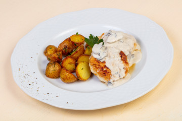 Chicken cutlet with potato