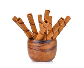 Wafer stick on white background