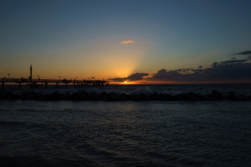 Naklejka premium Sonnenuntergang bei Wustrow, Ostsee