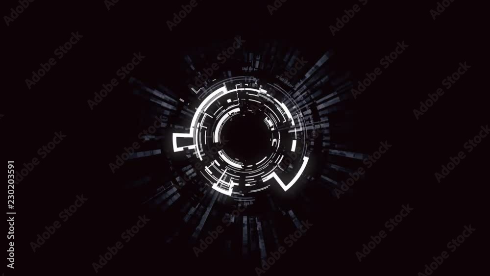 Aufkleber beautiful futuristic hud. high tech concept element. 3d rendering. 4k, ultra hd resolution.