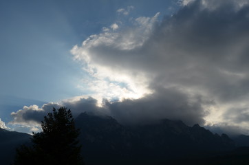 dramatic sky with clouds