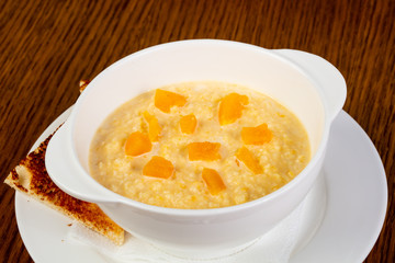 Pumpkin porridge breakfast