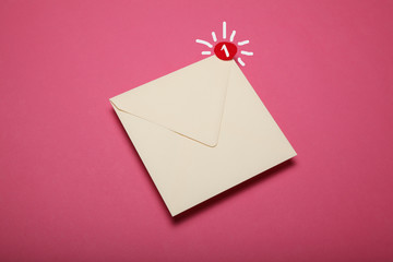Advertising mail. New notifications concept.