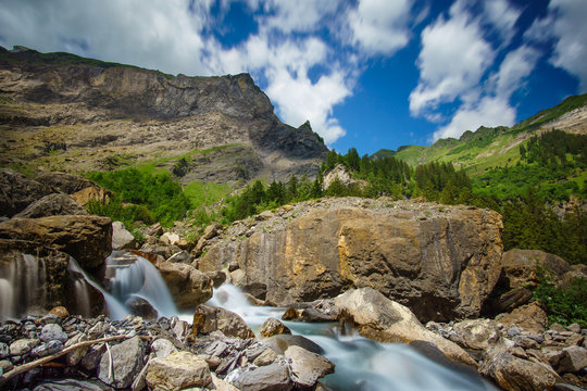 Weisstannental in der Schweiz Langzeitbelichtung