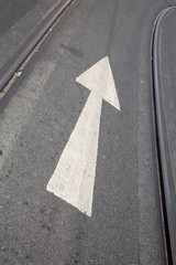 Arrow Sign on Road Surface