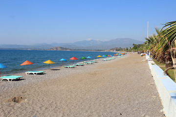 Obraz premium the end of the Mediterranean beach season