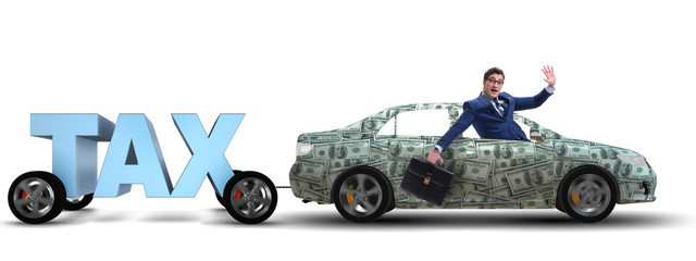 Business concept of tax payments burden