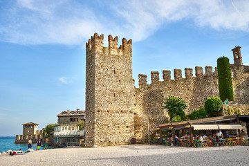 Fortress of "Sirmione" at Lake Garda in Italy